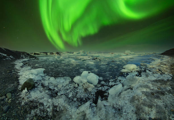 istock Aurora rising above a beautiful mountain. In iceland 1385614991