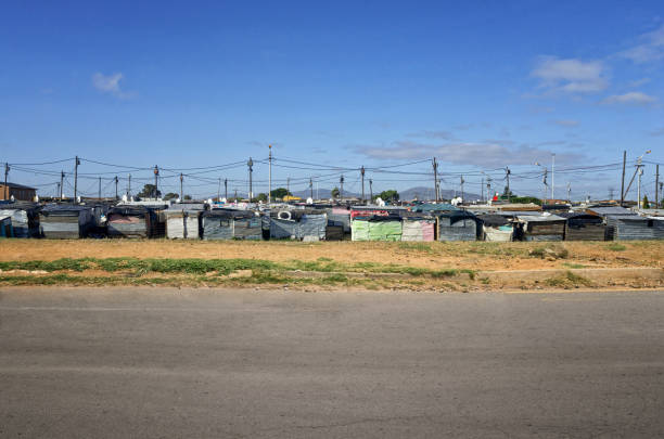 Slums close to Soweto in Sout Africa. Living in slums. Life in poverty. Johannesburg, South Africa. soweto stock pictures, royalty-free photos & images