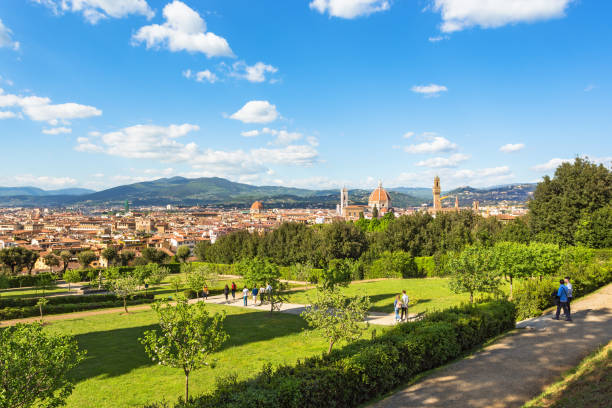 istock Visitors in the Boboli Gardens in Florence 1385633704