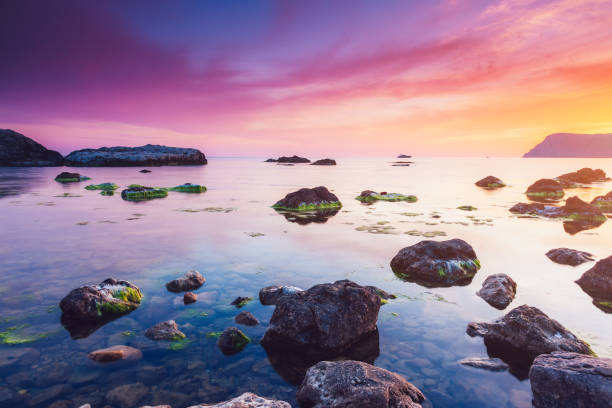 istock Spectacular Black Sea in the evening light. 1385633848