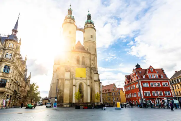 Skyline of Halle an der Saale, Germany