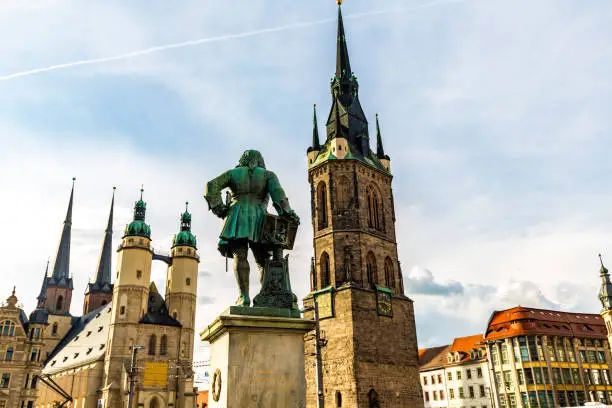 George Frideric Handel monument (constructed in 1859) in Halle (Saale), Germany