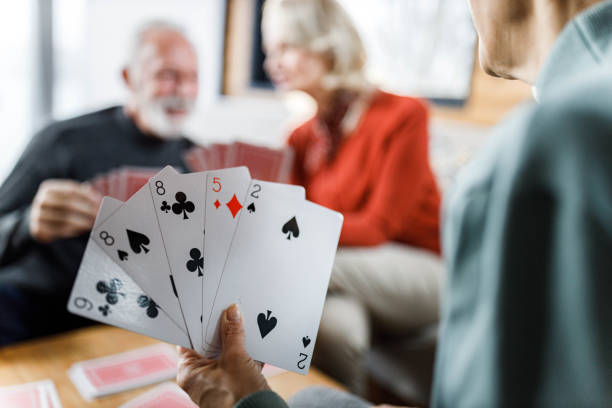 istock Close up of playing cards at home. 1385646610