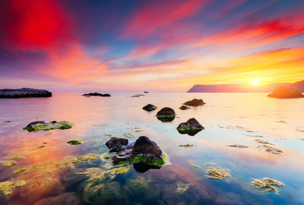 istock Spectacular Black Sea in the evening light. 1385646758