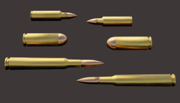 Photo of types of rifle ammunition