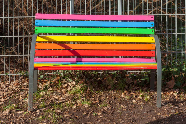 istock Colorful wooden bench , Germany, Europe 1385648408