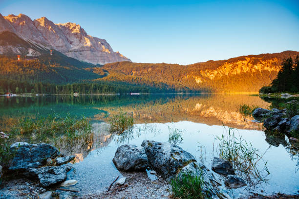 istock An impressive view of the famous lake Eibsee. 1385664651