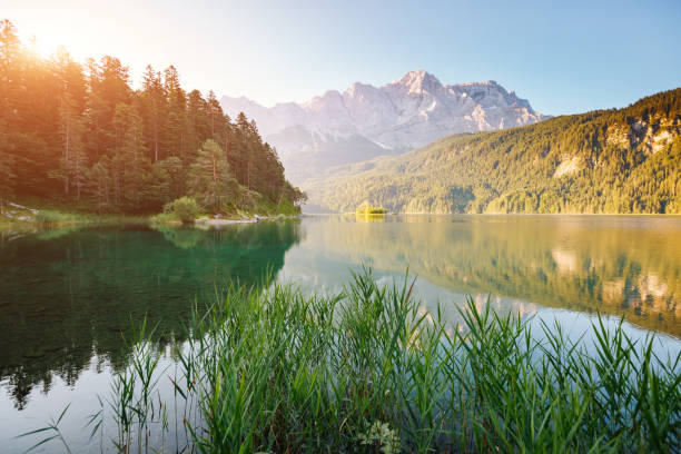 istock A look at the famous lake Eibsee in sunligth. 1385664814