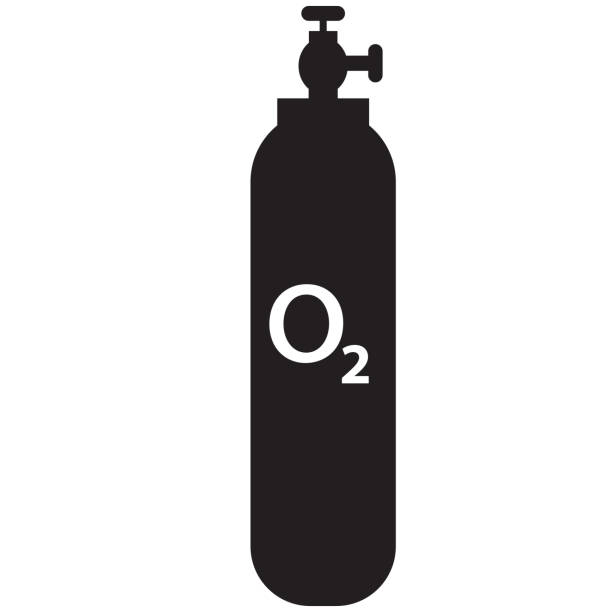 oxygen cylinder icon on white background. Mmedical life support oxygen cylinder sign. flat style. oxygen cylinder icon on white background. Mmedical life support oxygen cylinder sign. flat style. oxygen icon stock illustrations