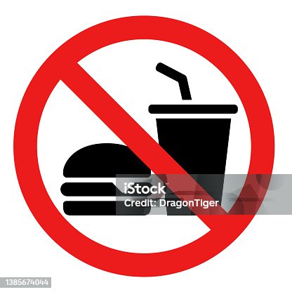 istock No eat and drink vector icon 1385674044