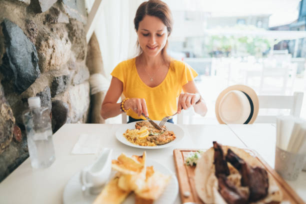 istock Tourist at fine dining lunch 1385679034
