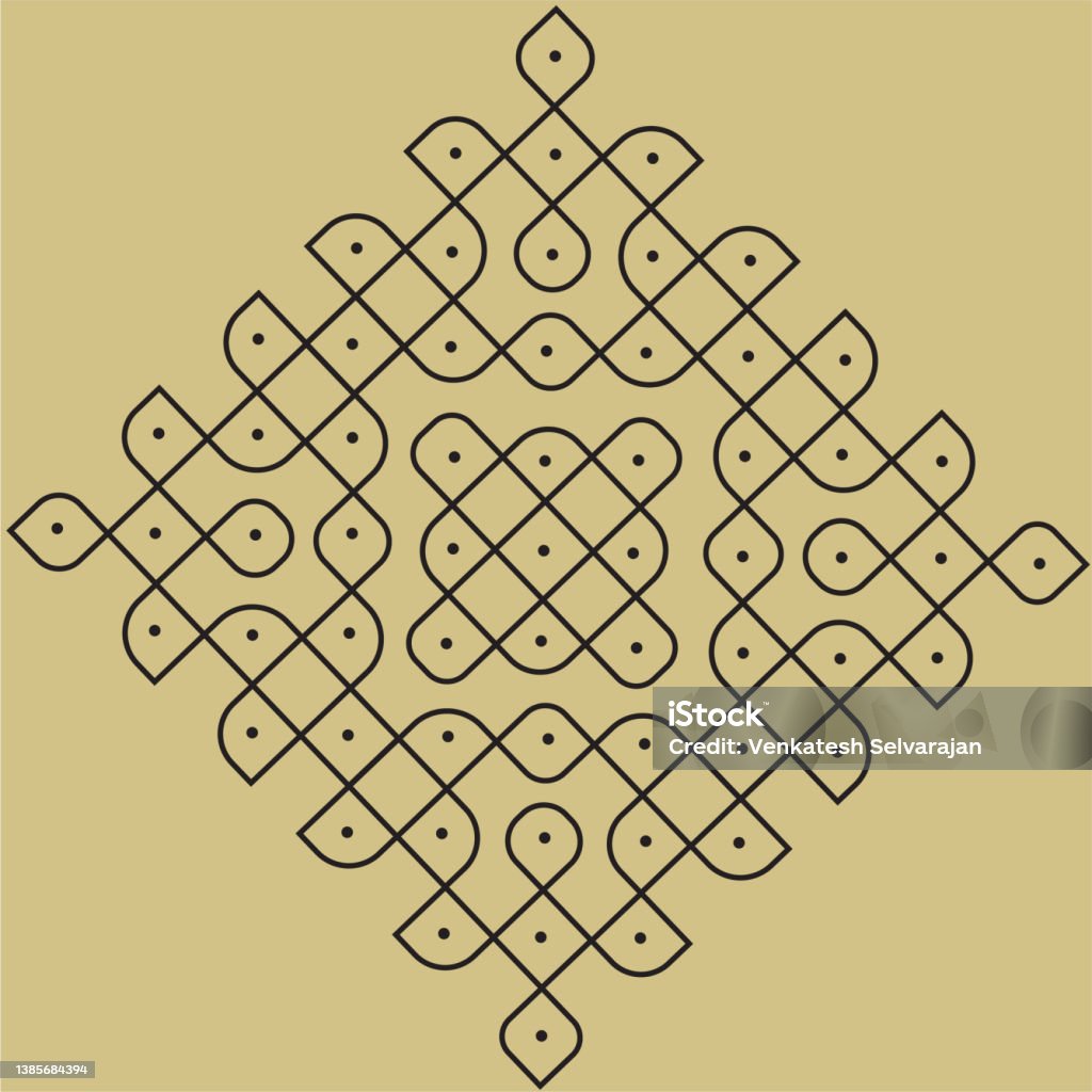 Rangoli Kolam Vector Stock Illustration - Download Image Now ...