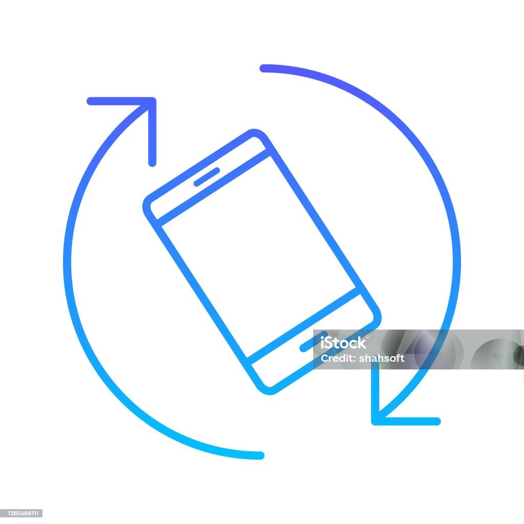 Auto Rotation Vector Auto Rotation Line Gradient Stock Illustration - Download Image Now ...