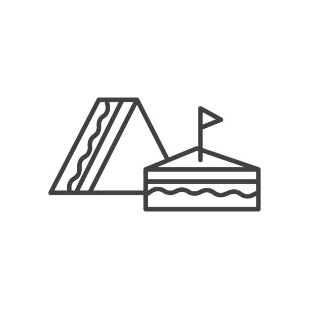 illustrations, cliparts, dessins animés et icônes de conception sandwich. conception vectorielle de restauration rapide. - club sandwich picto