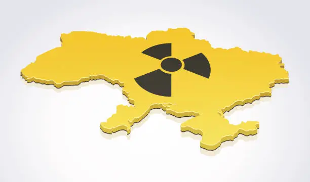 Vector illustration of Radioactivity in Ukraine