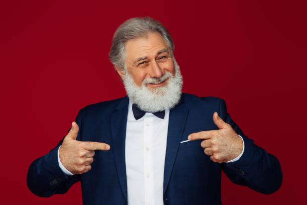 istock Portrait of emotional old man 1385698873