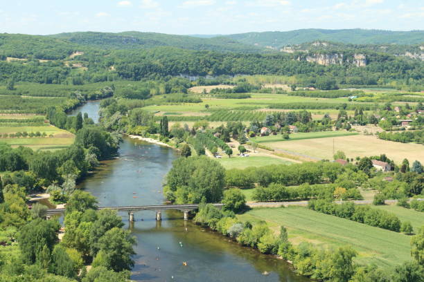 istock River Dordogne at Domme in early August 1385699491