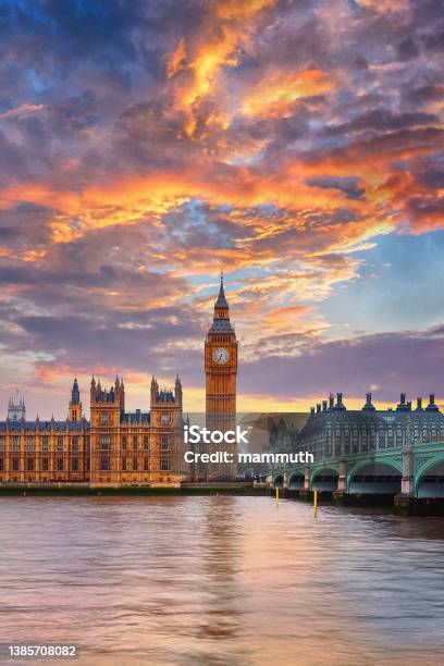 Big Ben And Thames River In London Uk Stock Photo - Download Image Now - London - England, Big Ben, International Landmark