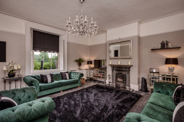 istock Drawing room within renovated victorian rectory 1385710173