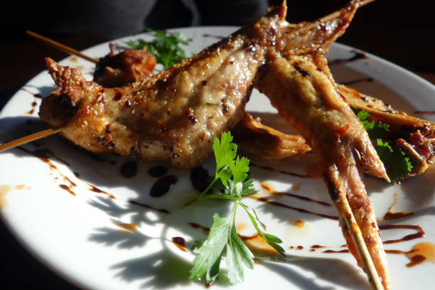 istock Fried chicken wings close-up. 1385717071