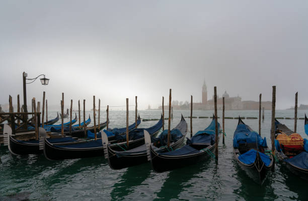 Grand Canal and gondolas in the morning