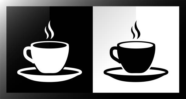 Icône tasse de café Vector icon and illustration in HD very easy to make edits. tasse café stock illustrations