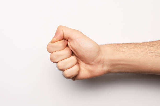 istock Punch fist on the white background 1385723452