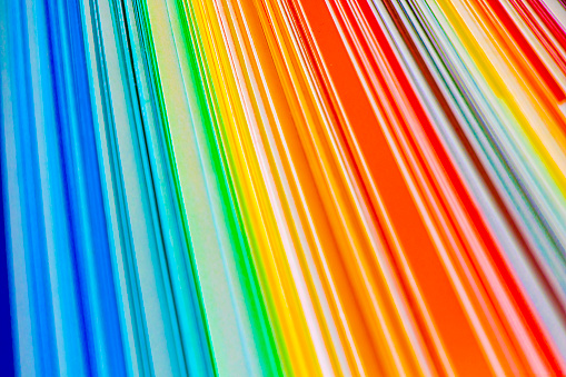 A close-up background shot of a multi-colored pattern.