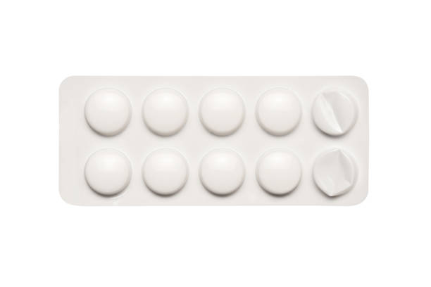 istock White blister pills isolated on the white background (Clipping Path) 1385727390