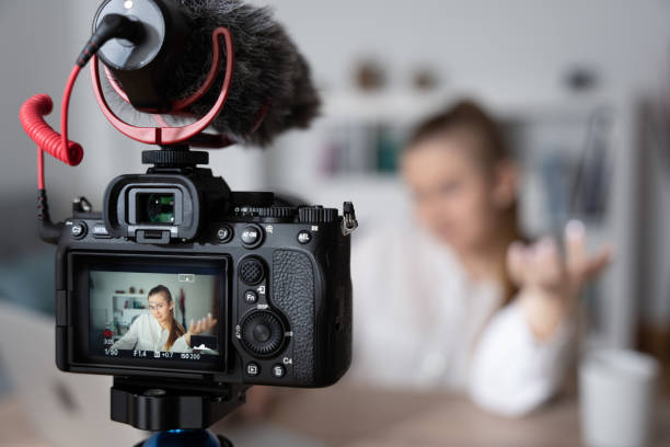 istock Rear view of professional camera 1385728872