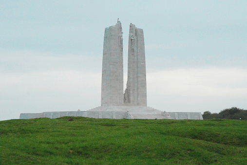 The Canadian National Vimy Memorial is a war memorial site in France dedicated to the memory of Canadian Expeditionary Force members killed during the First World War. It also serves as the place of commemoration for Canadian soldiers of the First World War killed or presumed dead in France who have no known grave.