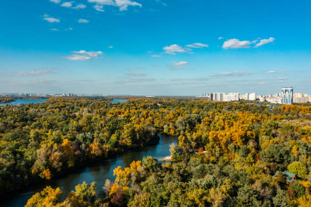 istock Aerial view of Kiev and Dnieper River 1385735219
