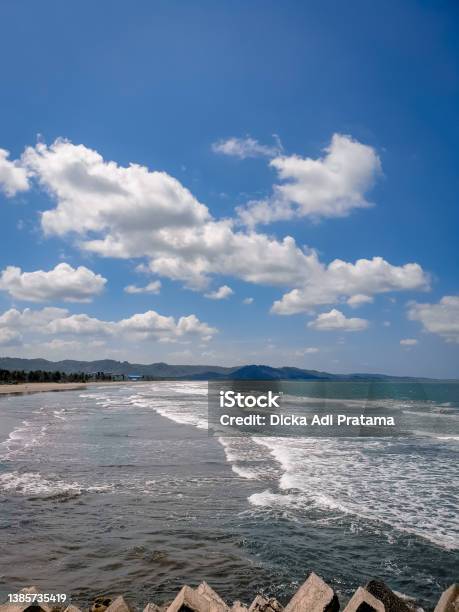 Pangandaran Sea Stock Photo - Download Image Now - Beach, Cloud - Sky, Coastline