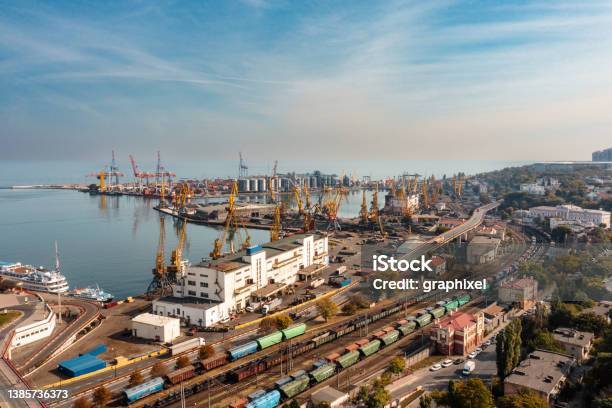 Aerial View Of Odessa Port Ukraine Stock Photo - Download Image Now - Ukraine, Odessa - Ukraine, Black Sea