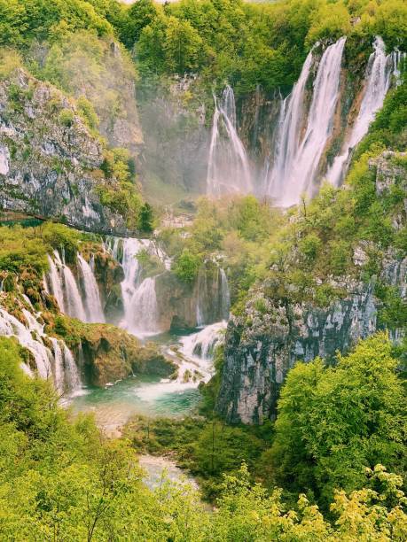 Plitvice waterfalls stock photo