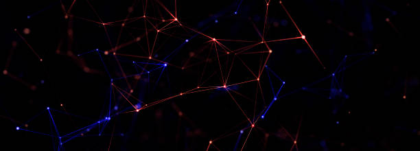 istock Digital technology background. Network connection dots and lines. Futuristic background for presentation design. 3d 1385757241