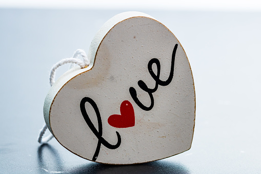 Heart decoration with LOVE message