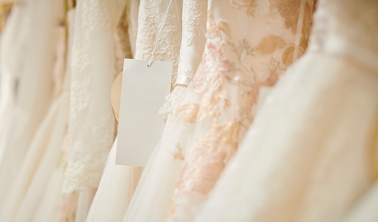 wedding dresses with blank label
