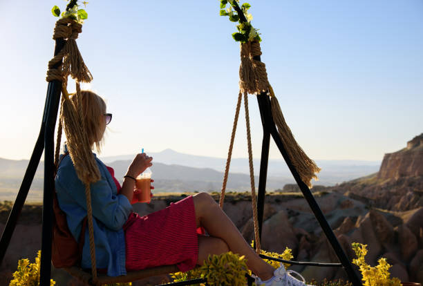 istock Woman in Cappadocia 1385781152