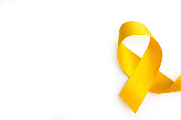 istock A yellow ribbon on a white background 1385789767