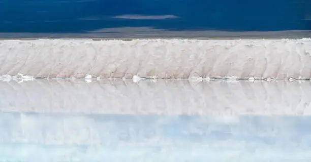 Photo of Salinas Grandes, a huge salt flat in Jujuy and Salta, Argentina. Its lithium, sodium and potassium mining potential faces opposition from indigenous communities and environmental activists.