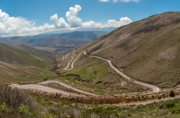 Photo of Stunning winding route 52 road between Purmamarca and Salina Grandes, Jujuy, Northern Argentina