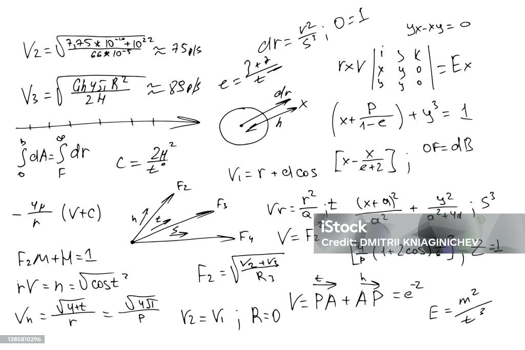 Scientifif Math Formulas Scientific Formulas And Mathematical Expressions Stock Illustration ...