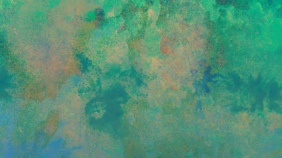 Green stained grungy texture, abstract digital art wallpaper.