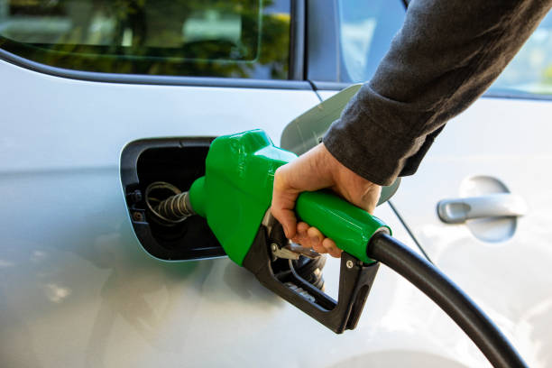 istock Hand Pumping Gas at the Station 1385841712