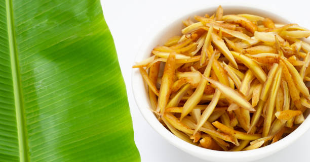 istock Sliced fingerroot in white bown 1385846803