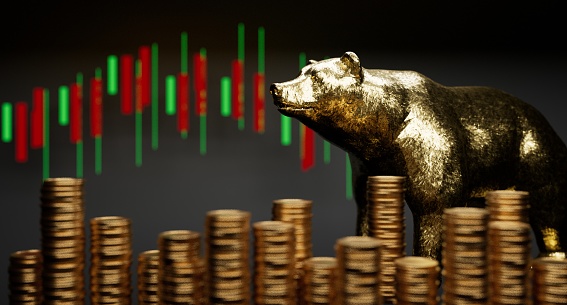 Bitcoin crypto currency bear market crash stock trading exchange, web3 photo