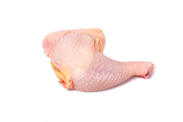 Chicken leg Fresh raw chicken leg isolated on white background. chicken leg stock pictures, royalty-free photos & images
