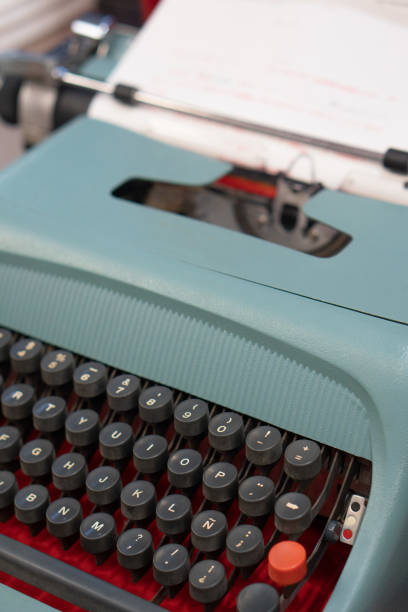 istock Colorful old Vintage Typewriter selective focus 1385873108