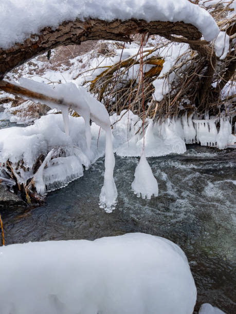 istock ice forms formed by the effect of cold air in streams 1385879864